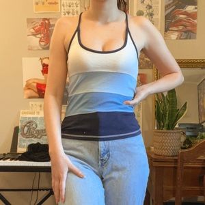 Vintage 90s/y2k criss cross spaghetti strap top